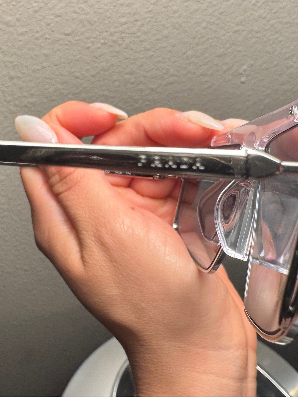 Prada Silver Frame Sunglasses with Light Blue Lenses unisex - Picture 8 of 13